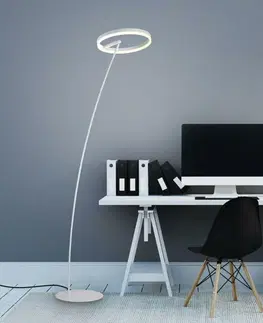 LED stojací lampy PAUL NEUHAUS LED stojací lampa bílá, nastavitelná, stmívatelná, teplá bílá 3000K