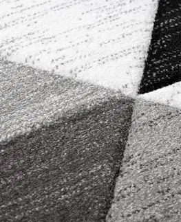 Koberce a koberečky Dywany Lusczow Kusový koberec ALTER Rino trojúhelníky šedý, velikost 280x370