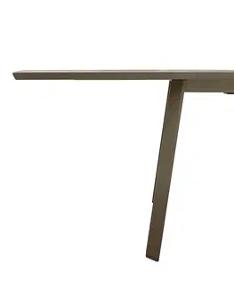Zahradní stolky DEOKORK Hliníkový stůl ALORA 170/264x101 cm (šedo-hnědý)