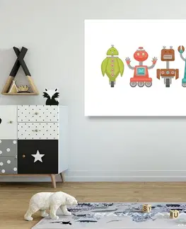 Dětské obrazy Obraz rodinka robotů