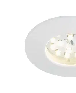 Bodovky do podhledu na 230V BRILONER LED vestavné svítidlo, pr. 7,5 cm, 5,5 W, bílé IP44 BRI 7231-016