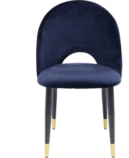 Jídelní židle KARE Design Modrá čalouněná jídelní židle Iris Velvet (set 2 ks)