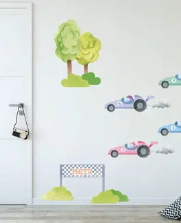 Autíčka Kvalitní nálepka na zeď pro kluky do dětského pokoje formule