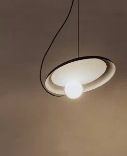 Závěsná světla Milan Iluminación Milan Drátěné závěsné svítidlo Ø 38 cm antracitová barva