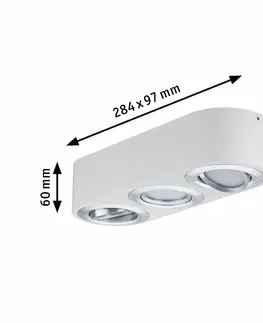 LED bodová svítidla Paulmann LED stropní svítidlo Argun 3-ramenné 14,4W bílá mat/hliník kartáčovaný 797.10 P 79710