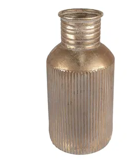 Dekorativní vázy Zlatá antik dekorativní plechová váza - Ø 22*44 cm Clayre & Eef 6Y4969