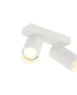 Moderní bodová svítidla BIG WHITE (SLV) KAMI stropní přisazené svítidlo, double, 2x max. 10 W, GU10, bílá 1007726
