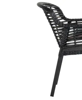 Zahradní židle a křesla Patricia zahradní jídelní židle - černá