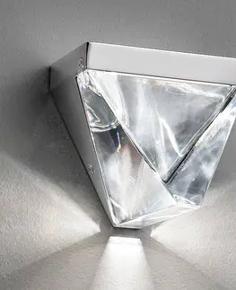 Nástěnná svítidla Fabbian Fabbian Tripla LED nástěnné světlo křišťál hliník