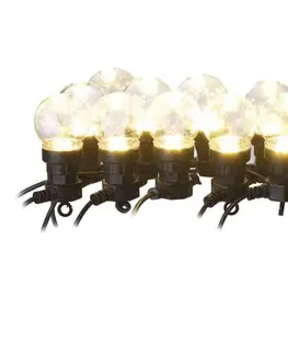 LED řetězy EMOS LED světelný řetěz – 10x párty žárovky čiré, 5 m, venkovní i vnitřní, teplá bílá DCPW02