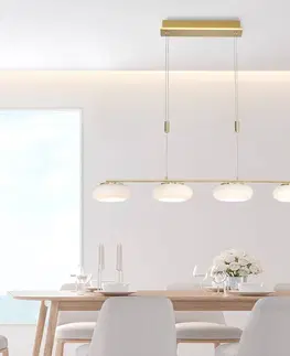 Inteligentní lustry Q-Smart-Home Paul Neuhaus Q-ETIENNE LED závěsné světlo 4x mosaz