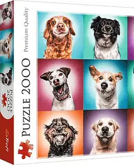 Hračky puzzle TREFL - Puzzle 2000 - Zábavné psí portréty II