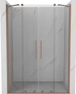Sprchové kouty MEXEN/S Velar Duo posuvné sprchové dveře 150, transparent, měď kartáčovaná 871-150-000-02-65