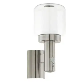 Zahradní lampy Eglo Eglo 95017 - Venkovní nástěnné svítidlo s čidlem POLIENTO 1xE27/40W IP44 
