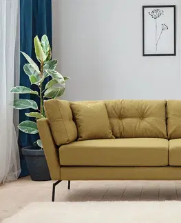 Pohovky a gauče Pohovka trojmístná MAPA žlutá