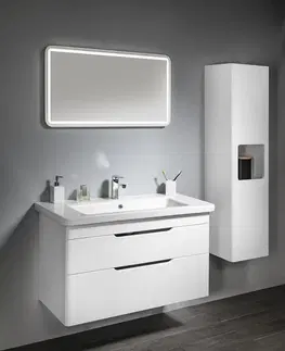 Koupelnový nábytek SAPHO ELLA umyvadlová skříňka 95,7x50x42,8cm s umyvadlem CITY, bílá (70100) EL100-3030-01