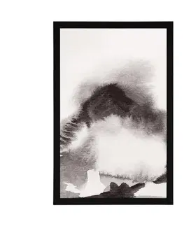 Černobílé Plakát Japonská hora