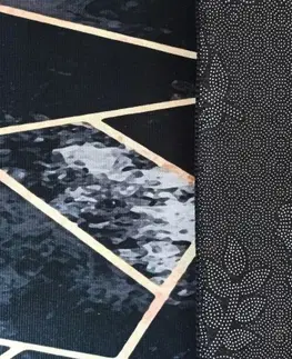 Moderní koberce Čierny koberec so zaujímavými detailmi