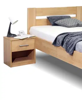 bez úložného prostoru Zvýšená postel jednolůžko z masivu Trinity, 90x220, masiv buk
