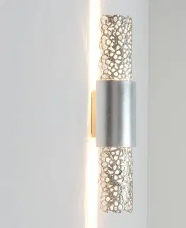 Nástěnná svítidla Holländer Nástěnné světlo Palazzo, 2 zdroje, železo stříbrná