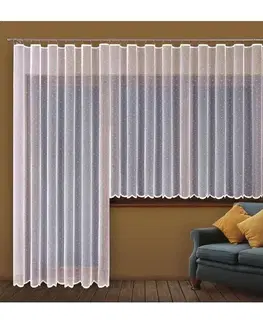 Záclony Forbyt, Hotová záclona nebo balkonový komplet, Dora, bílá 400 x 160 cm