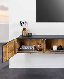 TV stolky LuxD Designový závěsný TV stolek Gavrilla 160 cm černé mango
