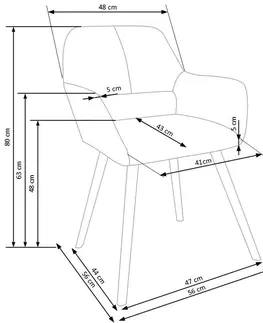 Židle Jídelní židle K283 Halmar Šedá