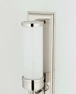 Designová nástěnná svítidla HUDSON VALLEY nástěnné svítidlo EVERETT mosaz/sklo nikl/opál E27 1x100W 371-PN-CE