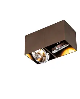 Bodova svetla Designové bodové tmavě bronzové obdélníkové 2-světlé - Box