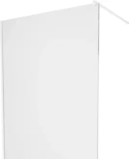 Sprchové zástěny MEXEN/S KIOTO Sprchová zástěna WALK-IN 50 x 200, transparent 8 mm, bílá 800-050-101-20-00