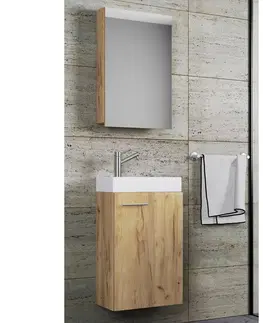 Koupelnové sestavy Koupelna Pro Hosty Slito 3 Dílná, Zrcadlová Skříňka
