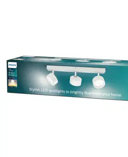 Bodová světla Philips Philips Bracia LED stropní bodovka tři zdroje bílá