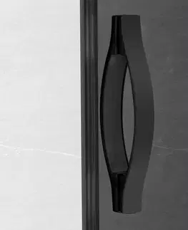 Sprchové kouty GELCO SIGMA SIMPLY BLACK obdélníkový sprchový kout 1200x1100 L/P varianta, rohový vstup, čiré sklo GS2112B-02