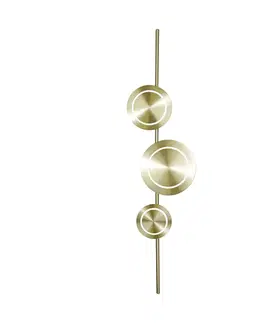 Nástěnná svítidla Eco-Light LED nástěnné svítidlo Planetárium, zlatá barva, výška 120 cm, 3 světla.