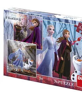 Hračky puzzle DINO - Frozen II 3X55 Puzzle Nové