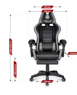 Herní křesla Herní židle HC-1039 Gray