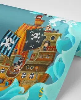 Dětské tapety Tapeta pirátská loď na moři