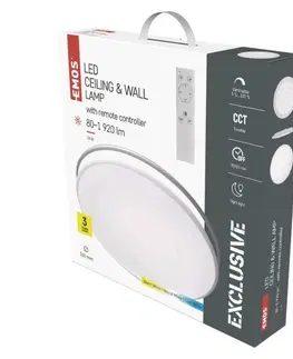 LED nástěnná svítidla EMOS LED přisazené svítidlo, kruhové 24W, stmív. se změnou CCT ZM5165
