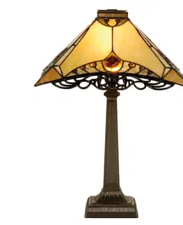 Svítidla Stolní lampa Tiffany - Ø 50*49 cm 1x E14 Clayre & Eef 5LL-5313