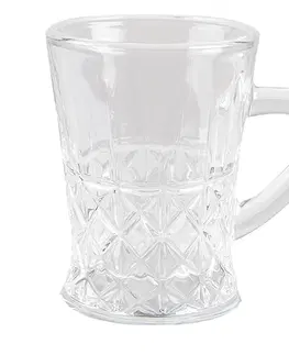 Hrnky a šálky Transparentní skleněný hrnek na nápoj - 6*8*8 cm / 95 ml Clayre & Eef 6GL4200