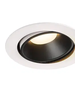 LED podhledová svítidla SLV BIG WHITE NUMINOS MOVE DL XL vnitřní LED zápustné stropní svítidlo bílá/černá 3000 K 55° otočné a výkyvné 1003739