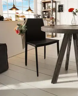 Jídelní stoly LuxD Kulatý jídelní stůl Thunder, 80 cm, šedé mango