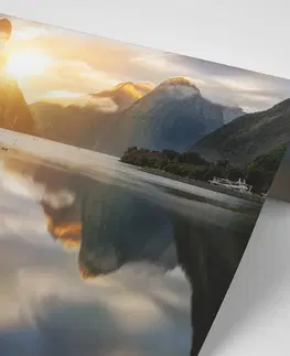 Samolepící tapety Samolepící fototapeta východ slunce na Novém Zélandu