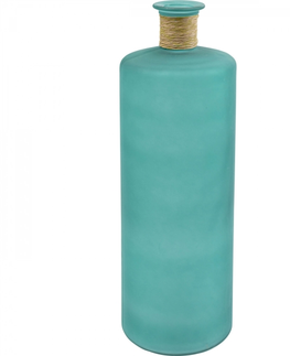 Skleněné vázy KARE Design Skleněná váza Isola Turquoise 75cm