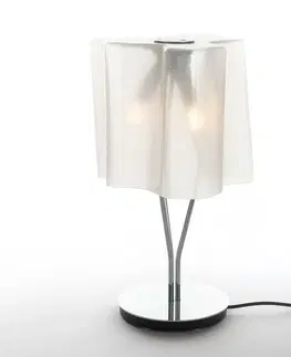 Designové stolní lampy Artemide Logico Mini stolní lampa - Difuzor hedvábí, chromová struktura 0700120A