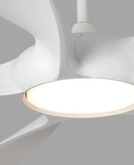 Stropní ventilátory se světlem FARO BARCELONA Stropní ventilátor Cocos L s LED světlem, DC, bílá