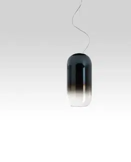 Moderní závěsná svítidla Artemide Gople Mini závěsné - černá / modrá 1406350A