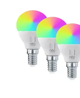 Žárovky  NEO LITE SMART sada 3x žárovka LED E14 6W RGB+CCT barevná a bílá, stmívatelná, Wi-Fi, P45, TUYA