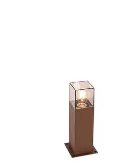 Venkovni stojaci lampy Venkovní lampa 30 cm rezavě hnědá se zemitým hrotem a kabelovým pouzdrem - Dánsko