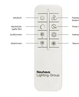 Designová stropní svítidla PAUL NEUHAUS LED stropní svítidlo, dřevo, CCT, dálkový ovladač, do interiéru 2700-5000K